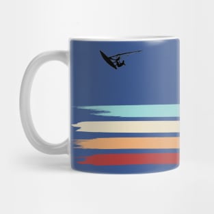 Windsurfing Retro racing Paint Stripe windsurfer Mug